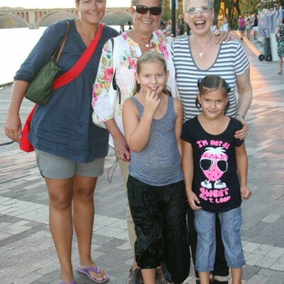 Sonja Gely-Zurita and her daughter, Miriam, visit Washington, DC from Switzerland, along with Miriam's daughters, Jessica and Julia -- Georgetown Waterfront -- July 25, 2012