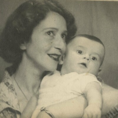 Gerda Sifnaghel and her son, Niko -- ca. 1952, Guayaquil