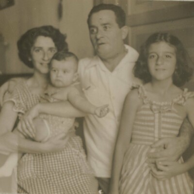 Sifnaghel family: Gerda, Niko, Manea, and Katja -- ca. 1952, Guayauil