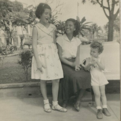 From left:  Katja Sifnaghel, Rosa ("la muchacha"), and Niko Sifnaghel -- Guayaquil