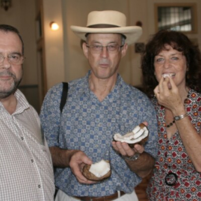 An old memory from childhood -- eating coconuts!