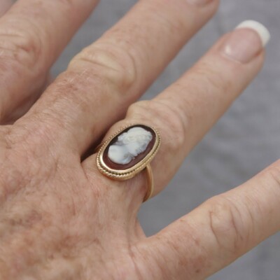 My sister, Peggy, always wears a ring that belonged to my great-grandmother, Amalie Koppel, whose grave we visited today. She never takes it off.