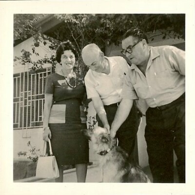 From left: Magda and John Koppel & Manea Sifnaghel -- 1962