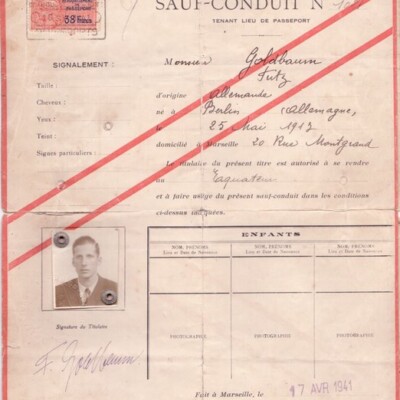 Documentacion oficial de la salida de Europa de mi Padre y de todas las escalas que hizo hasta llegar al Ecuador cuando emigro.  (Submitted by Roberto Goldbaum)