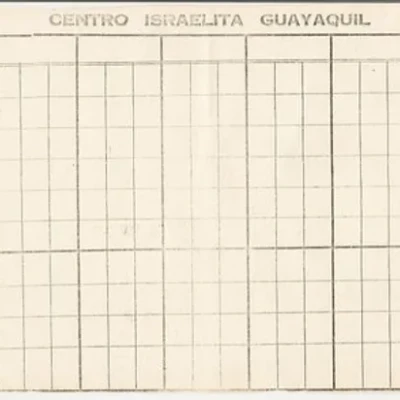"Cacho" scoring paper from Centro Israelita Guayaquil