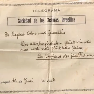 Cati Holland --Parents Wedding Congrats 1952