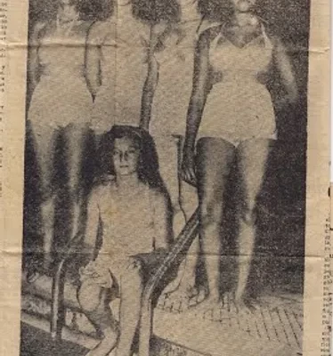Photo of her swim team (July 11, 1951)