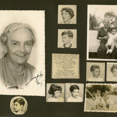 Page from photo album of Magda and John Koppel -- 1956, Guayaquil
