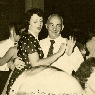 Ilse Grunewald (nee Koppel) and father, John Koppel @ Fellmann Bar Mitzvah -- 1957, Guayaquil